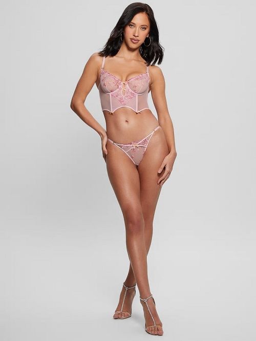 Guess Oriana Lace Bustier Roze | GUESS-SN28595