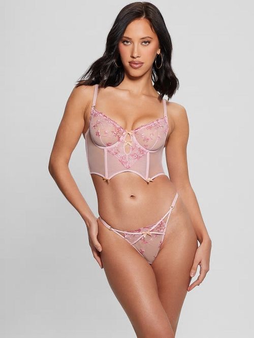 Guess Oriana Lace Bustier Roze | GUESS-SN28595