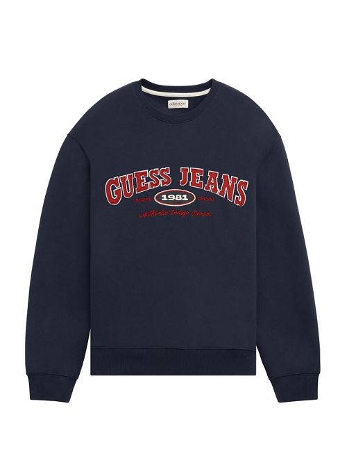 Guess Original Design Sweatshirt Blauw | GUESS-SN30978