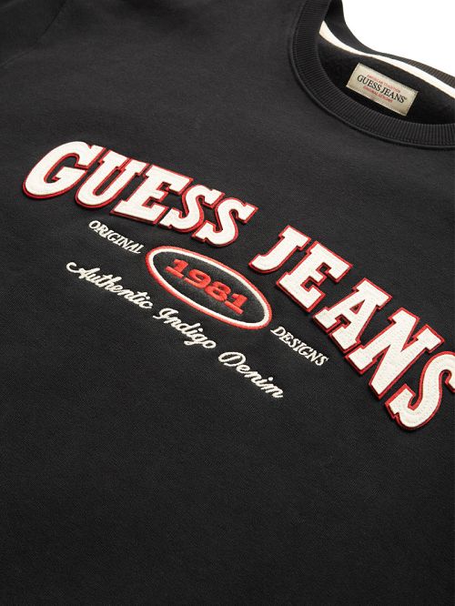 Guess Original Design Sweatshirt Zwart | GUESS-SN30937
