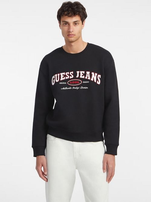 Guess Original Design Sweatshirt Zwart | GUESS-SN30937