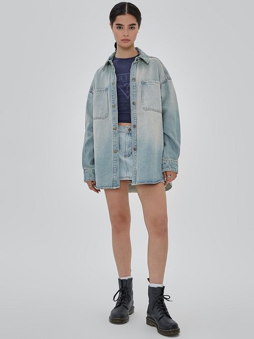 Guess Originals Authentic Denim Shirt Blauw | GUESS-SN27234