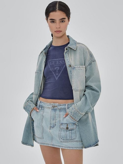 Guess Originals Authentic Denim Shirt Blauw | GUESS-SN27234