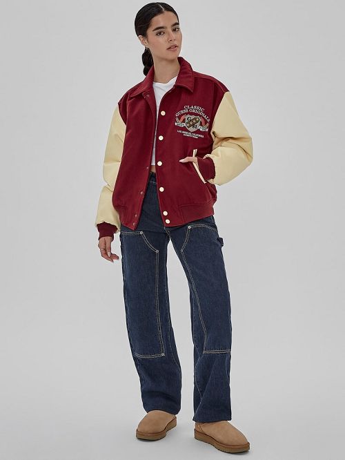 Guess Originals Authentic Letterman Jacket Rood | GUESS-SN30719