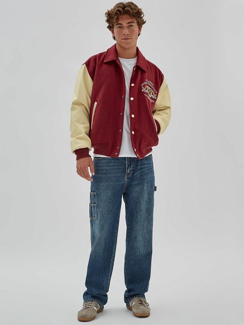 Guess Originals Authentic Letterman Jacket Rood | GUESS-SN30719