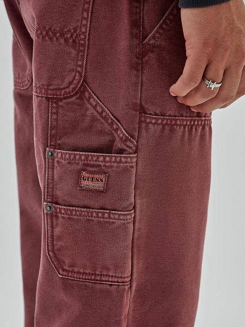 Guess Originals Canvas Carpenter Pant Rood | GUESS-SN31409