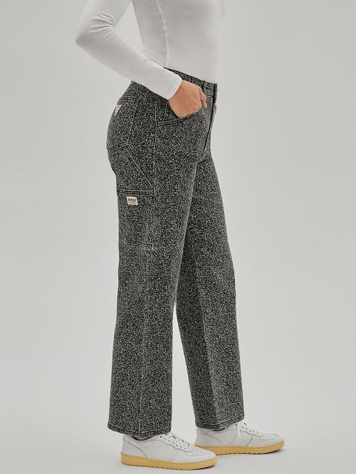 Guess Originals Composition Print Carpenter Jeans Beige | GUESS-SN26509