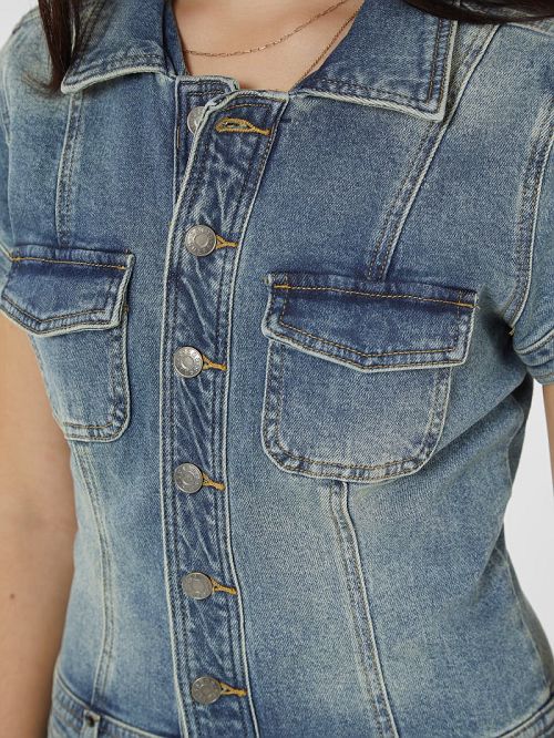 Guess Originals Denim Dress Blauw | GUESS-SN26754