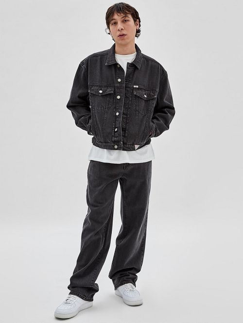 Guess Originals Denim Kit Jacket Zwart | GUESS-SN30715