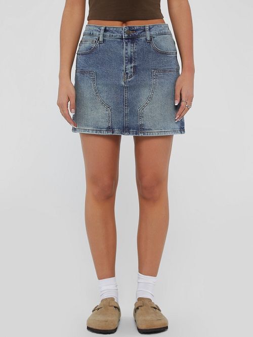 Guess Originals Denim Mini Skirt Blauw | GUESS-SN26510