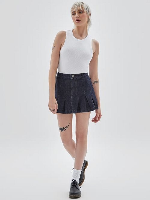 Guess Originals Denim Tennis Skirt Blauw | GUESS-SN28134