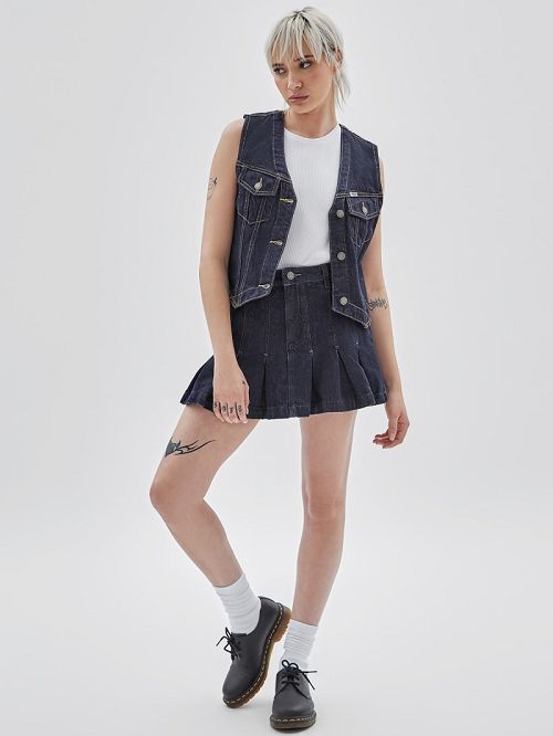 Guess Originals Denim Tennis Skirt Blauw | GUESS-SN28134