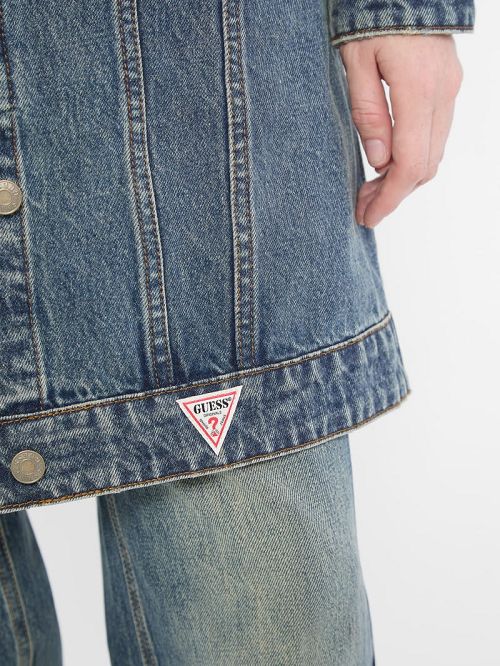 Guess Originals Denim Trucker Coat Blauw | GUESS-SN27906
