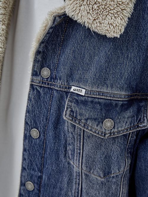 Guess Originals Denim Trucker Jacket Blauw | GUESS-SN30767
