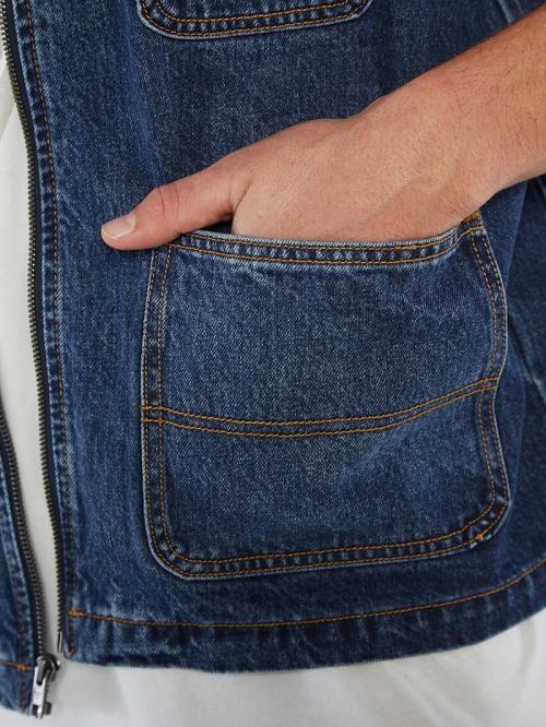 Guess Originals Denim Vest Blauw | GUESS-SN30841