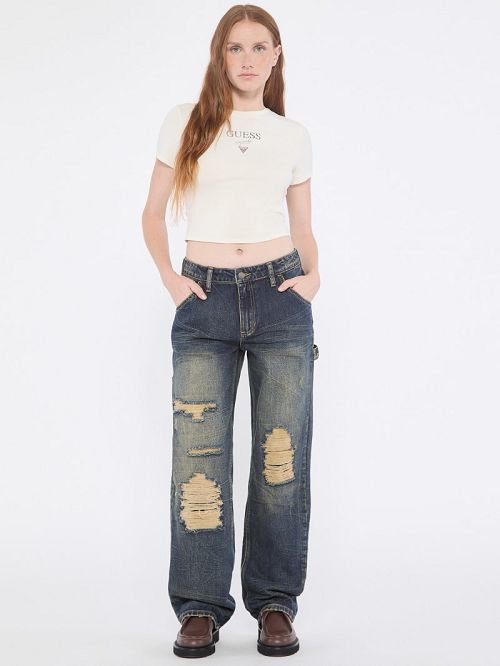 Guess Originals Distressed Carpenter Jeans Blauw | GUESS-SN26536