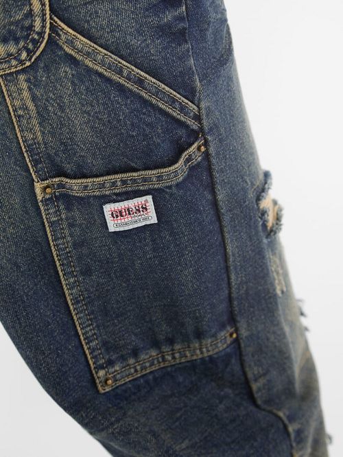 Guess Originals Distressed Carpenter Jeans Blauw | GUESS-SN26536