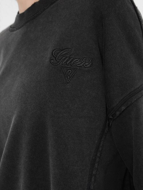 Guess Originals Distressed Pullover Zwart | GUESS-SN27729