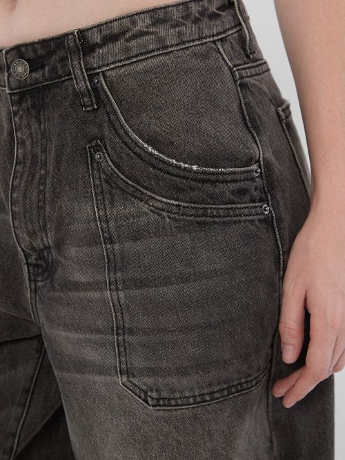 Guess Originals Double Pocket Wide-Leg Jeans Zwart | GUESS-SN26530