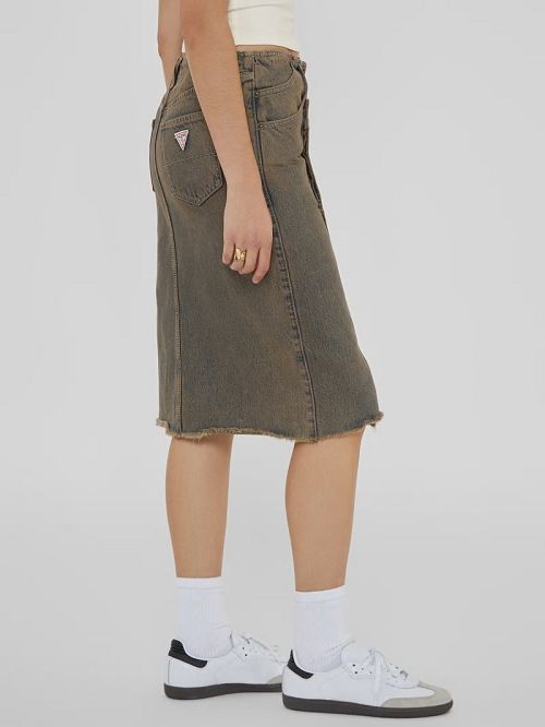 Guess Originals Double Skirt Bruin | GUESS-SN28152