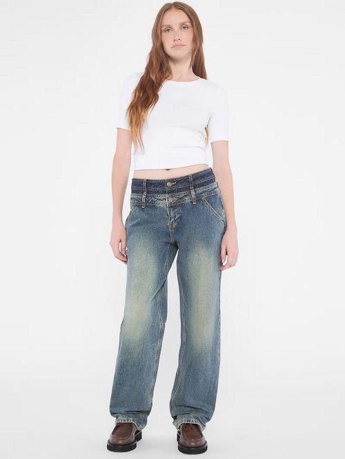 Guess Originals Double Waistband Carpenter Jeans Blauw | GUESS-SN26550
