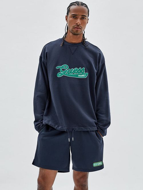 Guess Originals Drawstring Sweatshirt Blauw | GUESS-SN30933