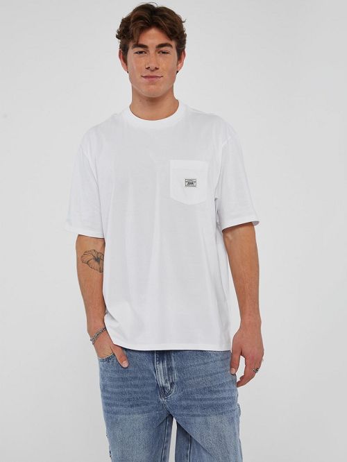 Guess Originals Eco Label Tee Wit | GUESS-SN30477