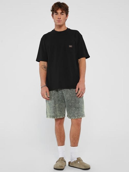Guess Originals Eco Label Tee Zwart | GUESS-SN30480