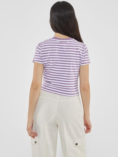 Guess Originals Eco Striped Baby Tee Paars | GUESS-SN27229