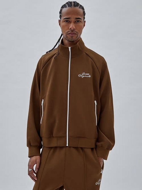 Guess Originals Eco Tricot Track Jacket Bruin | GUESS-SN31465
