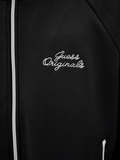 Guess Originals Eco Tricot Track Jacket Zwart | GUESS-SN31517