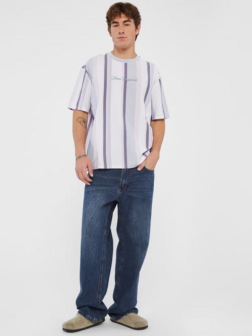 Guess Originals Eco Vertical Stripe Tee Multi | GUESS-SN30666