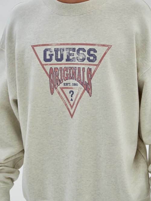 Guess Originals Eco Vintage Heather Dev Sweatshirt Grijs | GUESS-SN30892