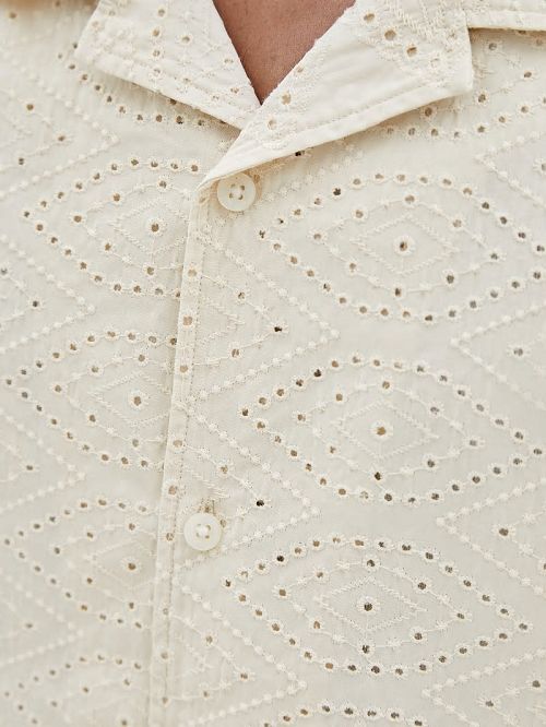 Guess Originals Eyelet Shirt Wit | GUESS-SN31174