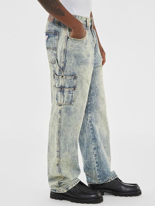 Guess Originals Faded Denim Carpenter Jeans Blauw | GUESS-SN30344