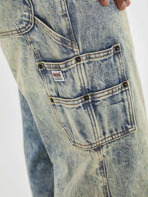 Guess Originals Faded Denim Carpenter Jeans Blauw | GUESS-SN30344