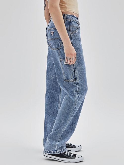 Guess Originals Kit Acid Washed Carpenter Jeans Blauw | GUESS-SN26580