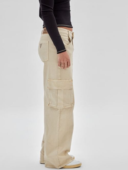 Guess Originals Kit Cargo Jeans Beige | GUESS-SN26523