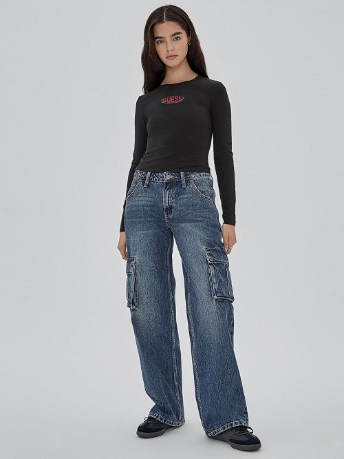 Guess Originals Kit Cargo Jeans Blauw | GUESS-SN26553