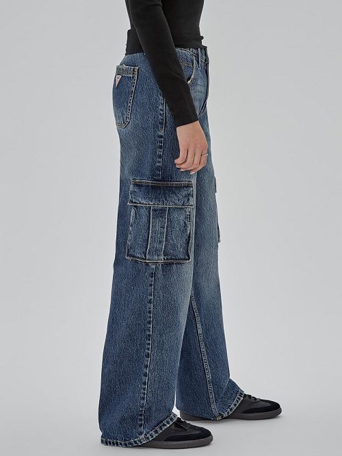 Guess Originals Kit Cargo Jeans Blauw | GUESS-SN26553
