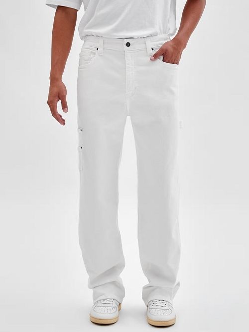 Guess Originals Kit Carpenter Jeans Wit | GUESS-SN30379
