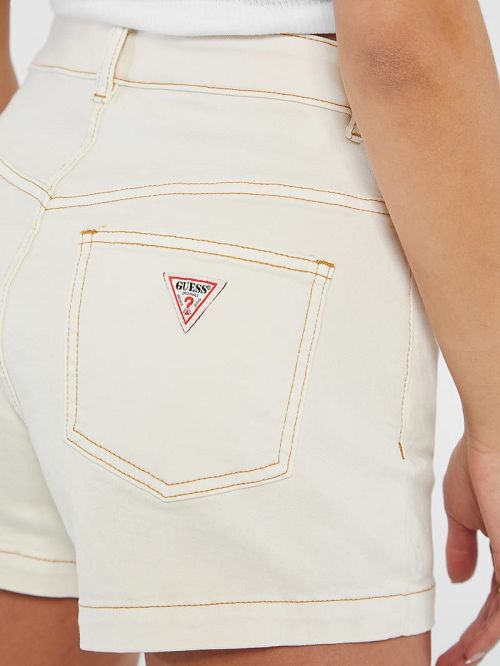 Guess Originals Kit Classic High-Waisted Shorts Wit | GUESS-SN28095
