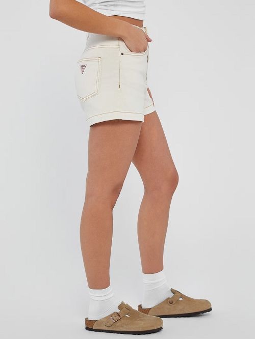Guess Originals Kit Classic High-Waisted Shorts Wit | GUESS-SN28095