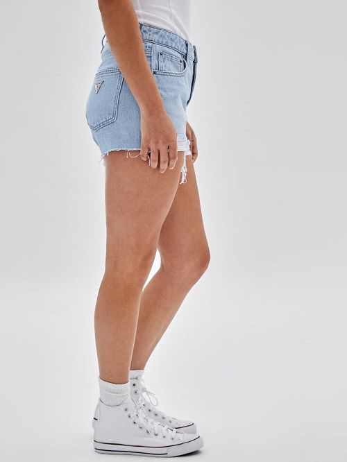 Guess Originals Kit Destroyed Denim Shorts Blauw | GUESS-SN26487