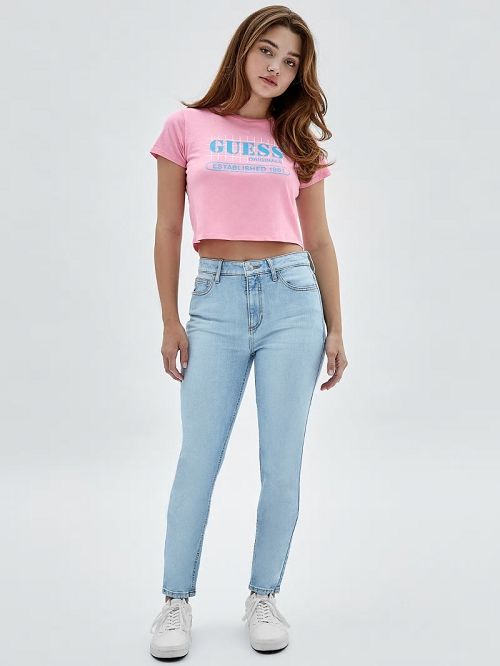 Guess Originals Kit Super High-Rise Skinny Jeans Blauw | GUESS-SN26517