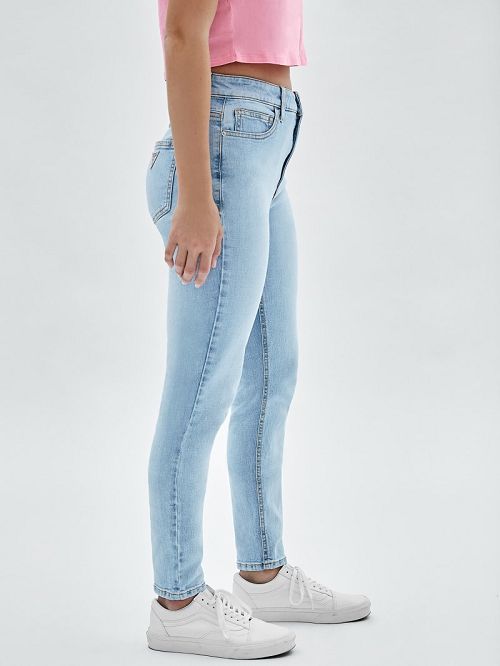 Guess Originals Kit Super High-Rise Skinny Jeans Blauw | GUESS-SN26517