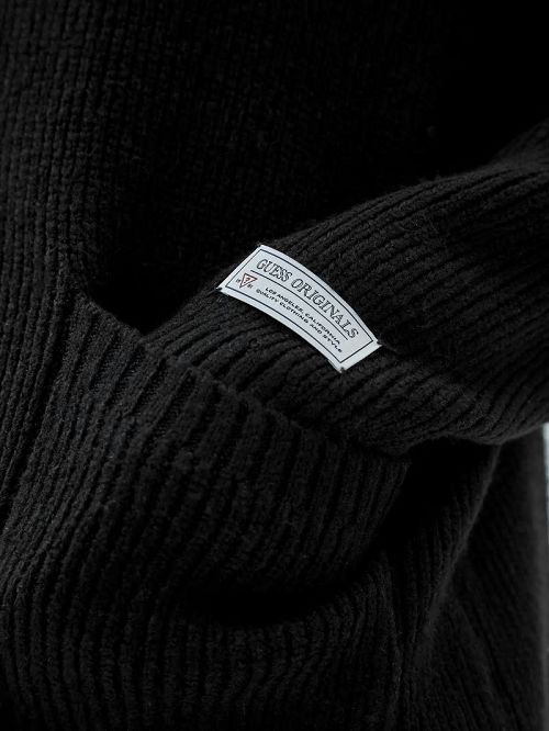 Guess Originals Label Cardigan Zwart | GUESS-SN30901
