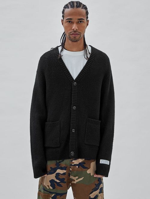 Guess Originals Label Cardigan Zwart | GUESS-SN30901