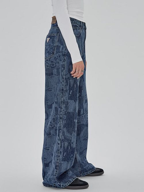 Guess Originals Laser Flare Jeans Blauw | GUESS-SN26591