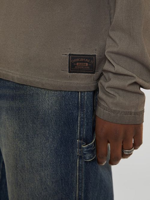 Guess Originals Layered Crewneck Bruin | GUESS-SN30974
